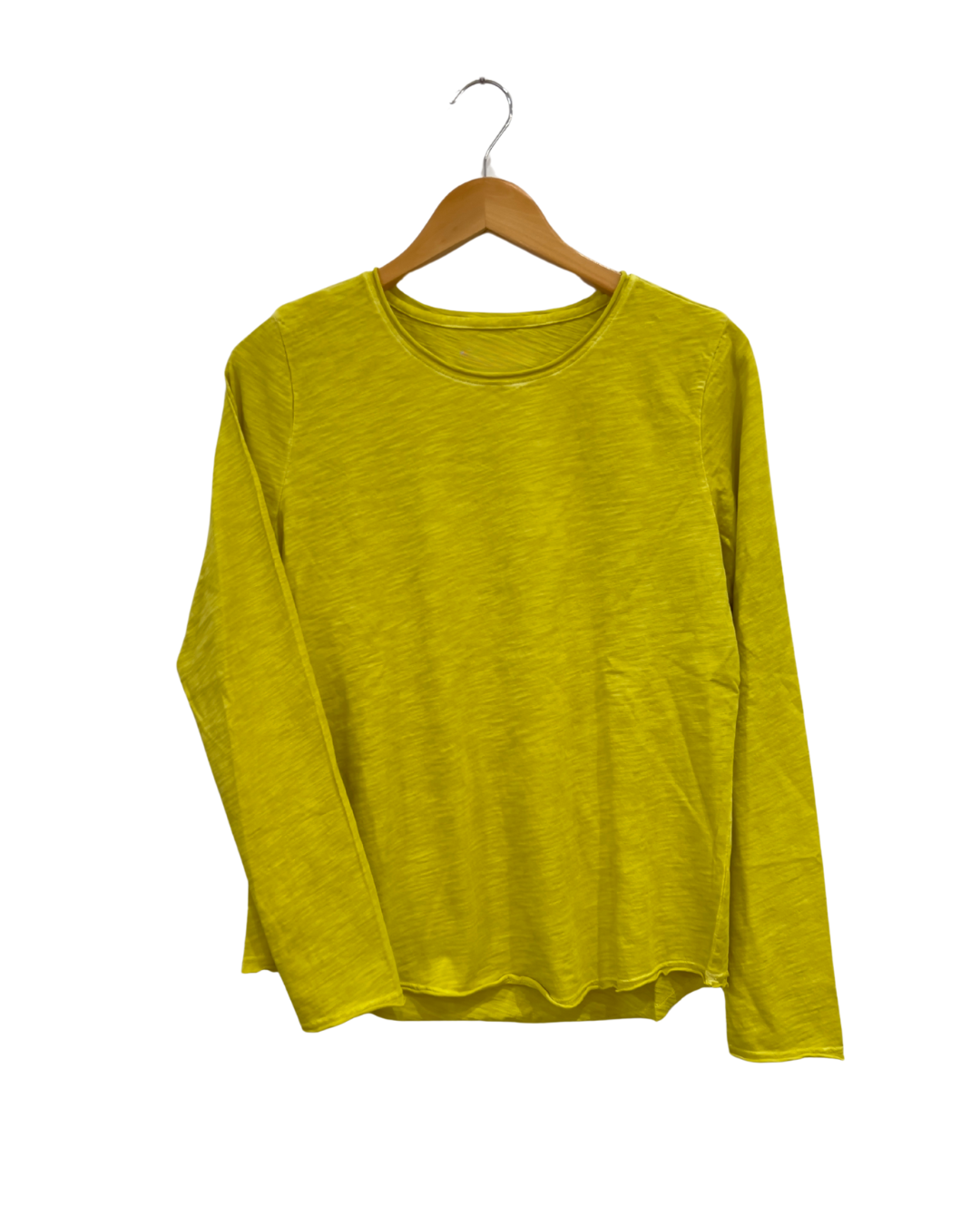 LS Crew Tee Shirt w/Raw Edge