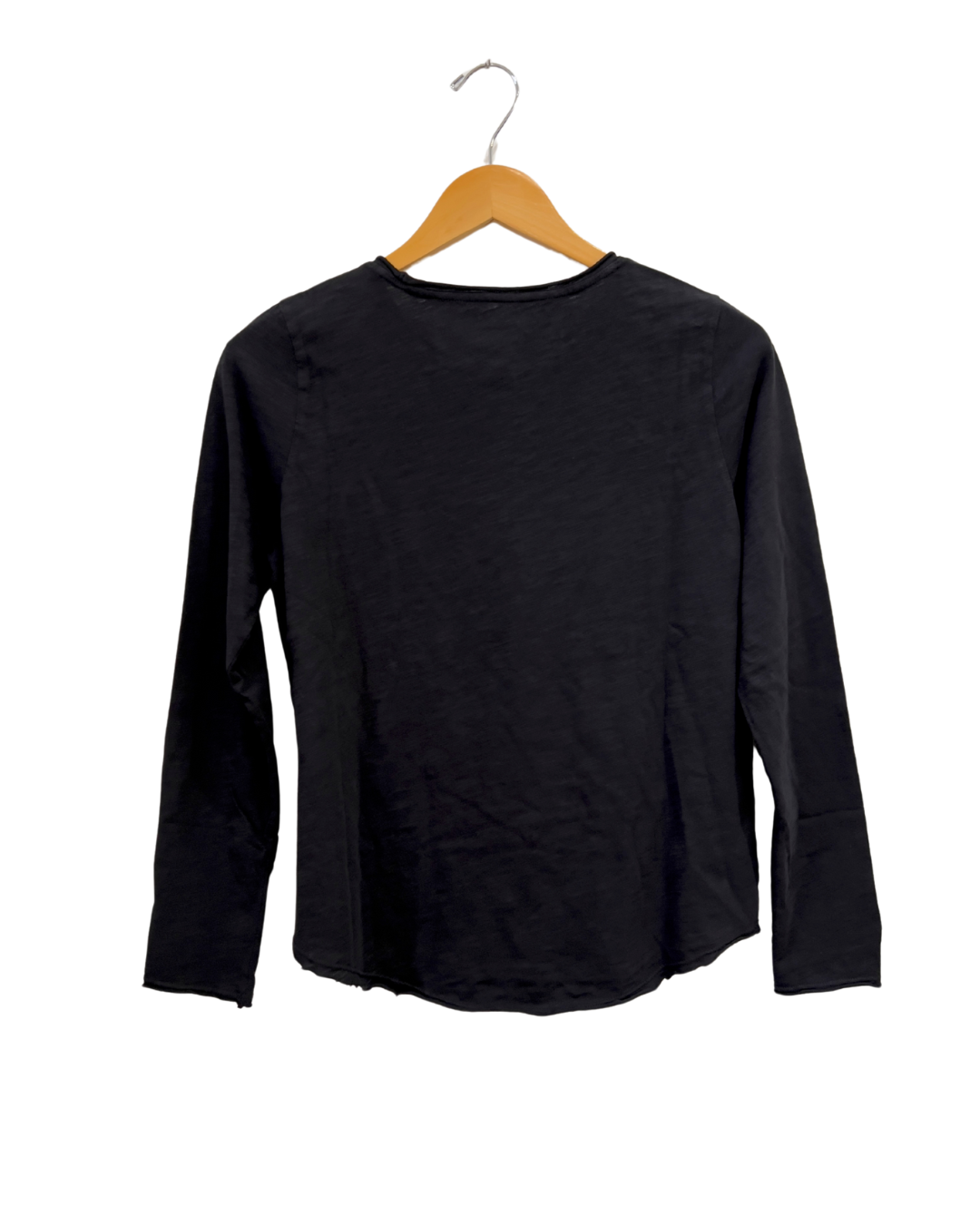 LS Crew Tee Shirt w/Raw Edge