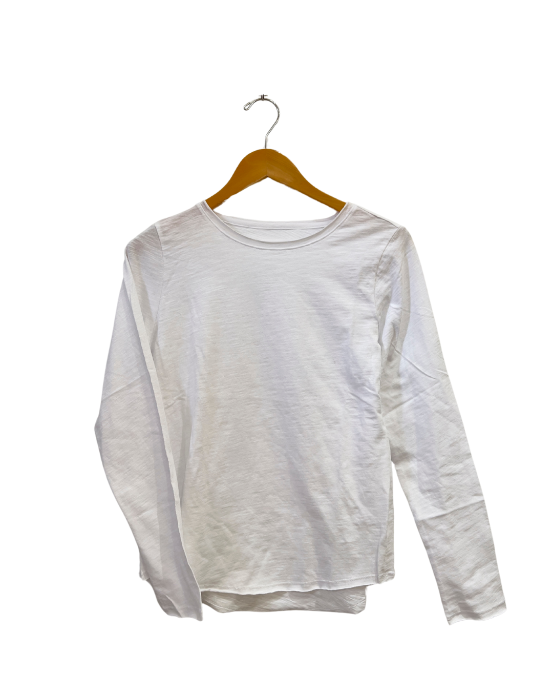 LS Crew Tee Shirt w/Raw Edge