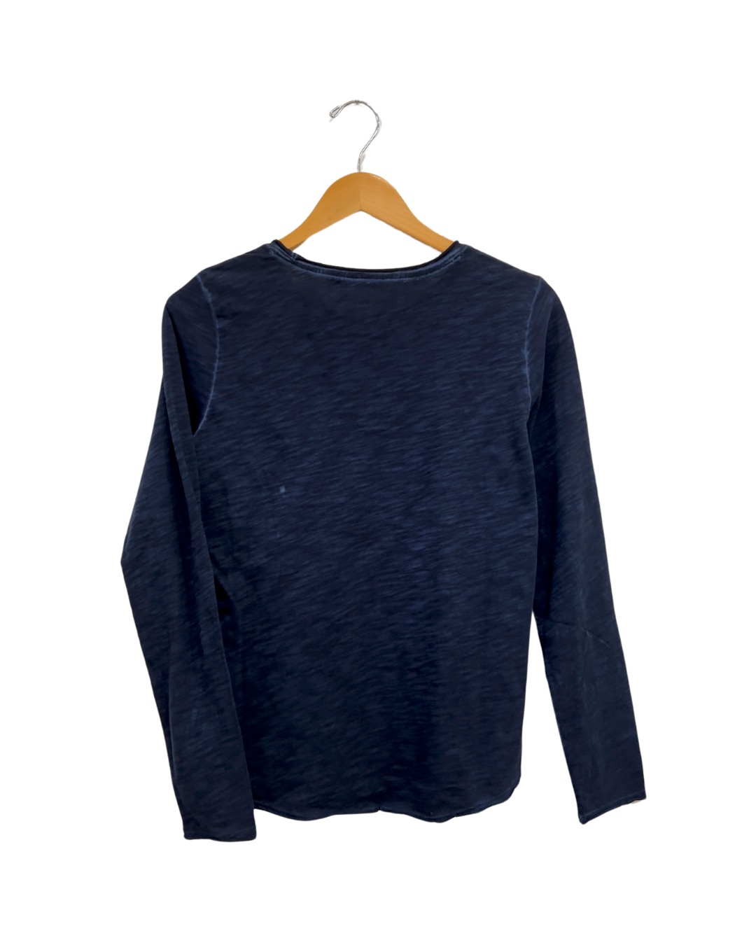 LS Crew Tee Shirt w/Raw Edge