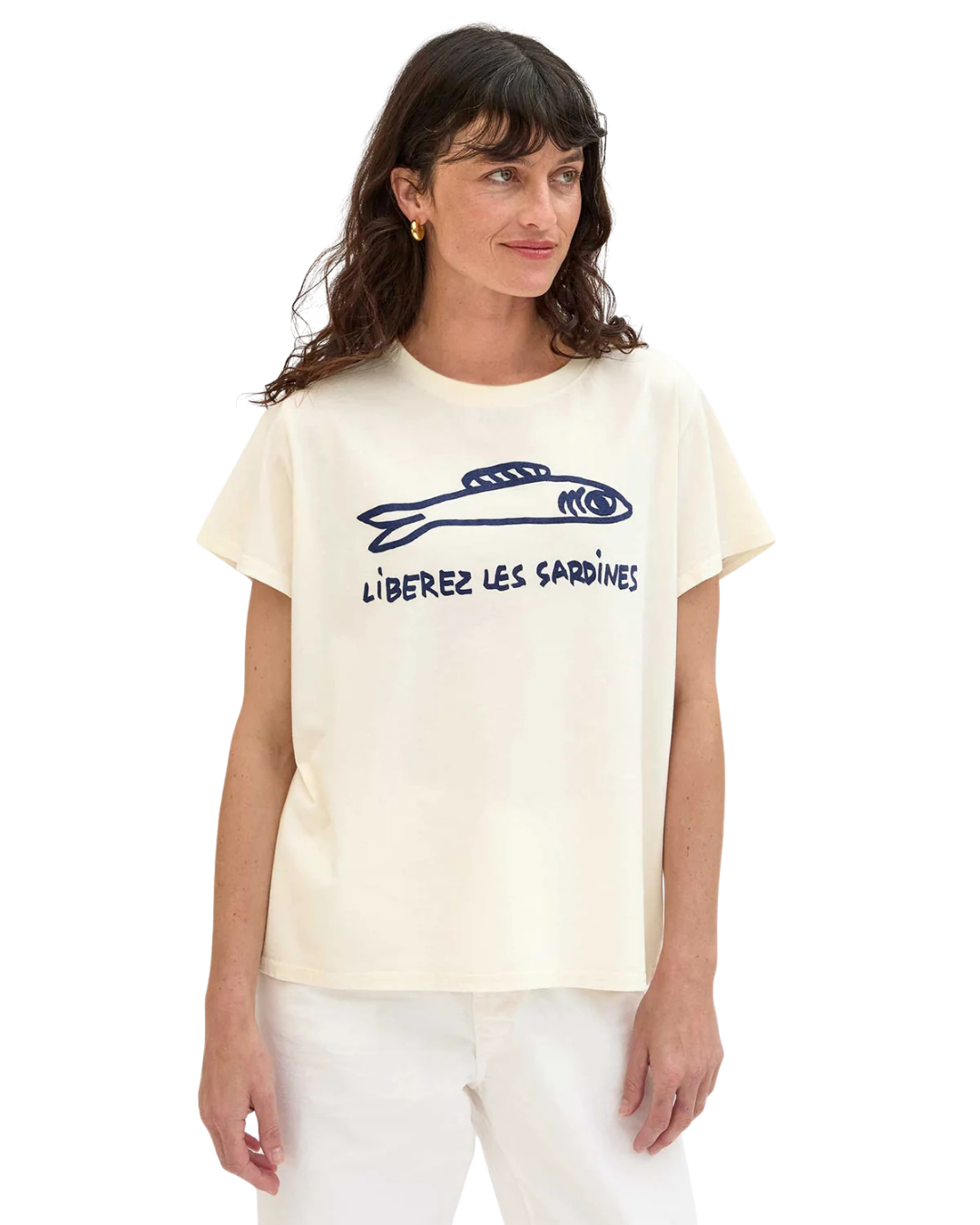 Classic Tee - Liberez le Sardines - Cream