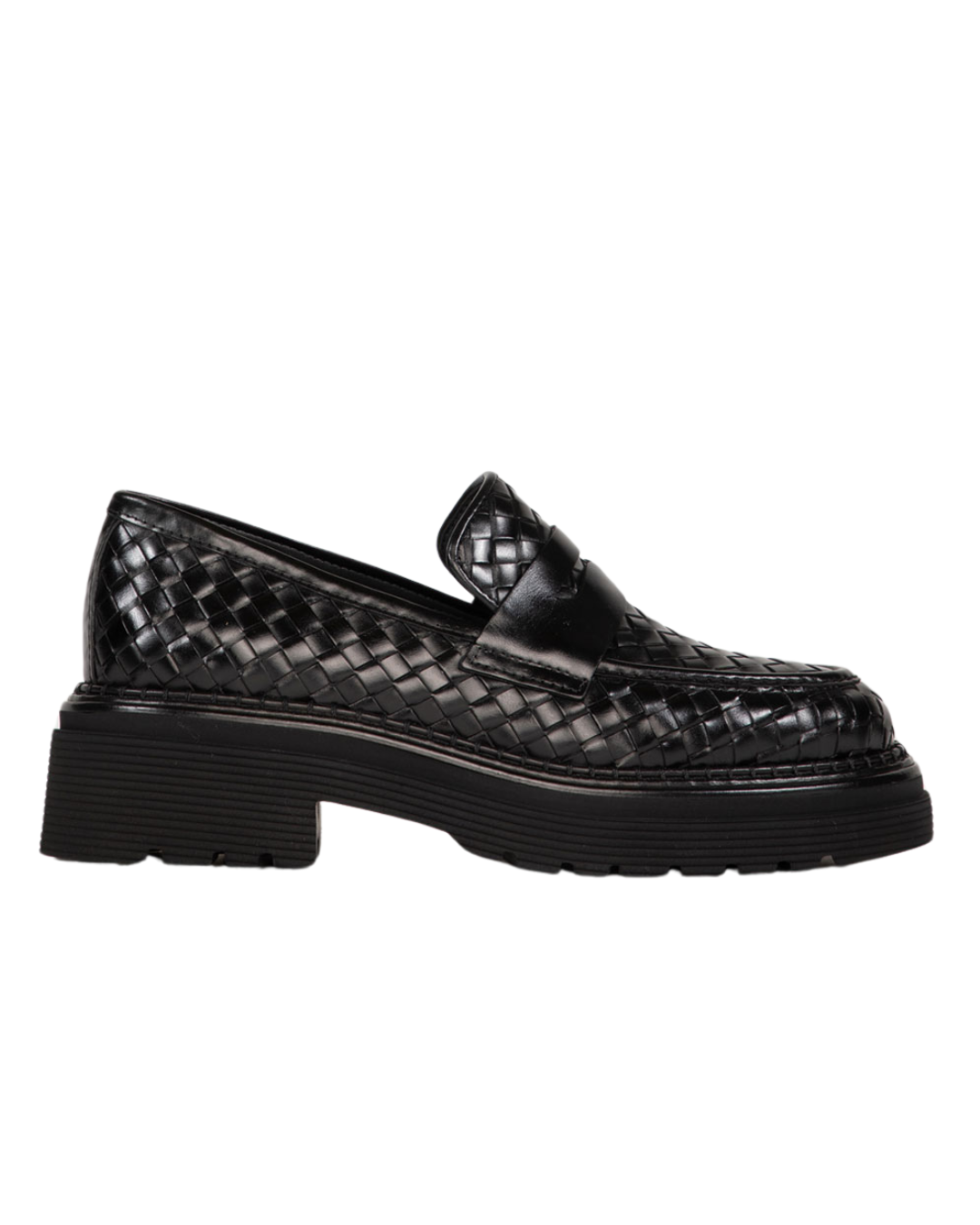 Siena Sierra Black Woven Loafer