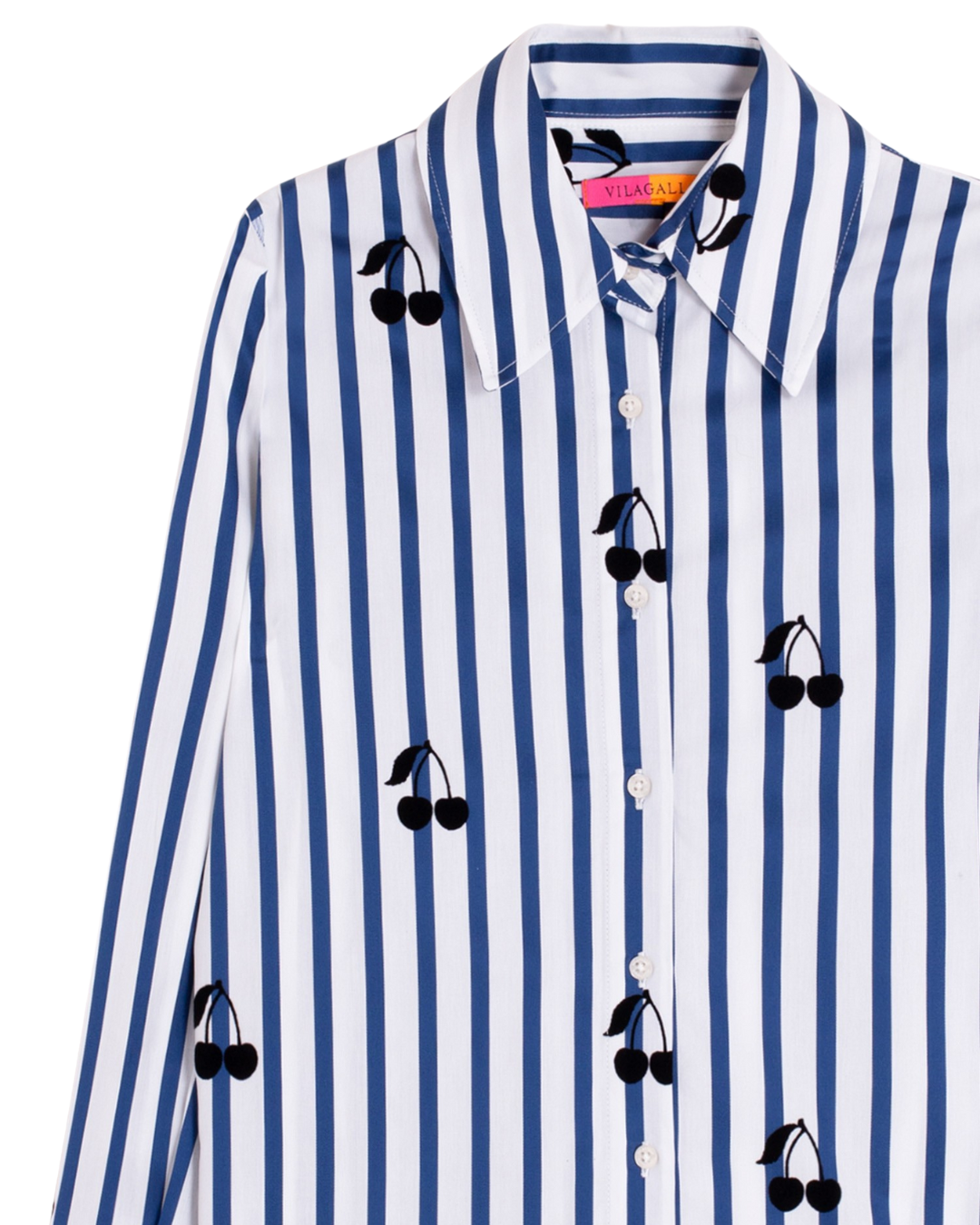 Stripe Shirt with Cherry Print - F5
