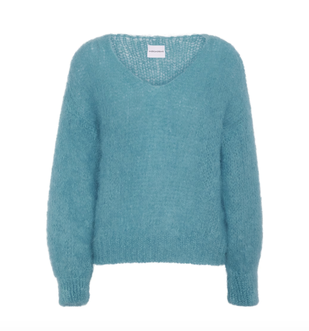 Milana Long Sleeve Mohair - Turquoise