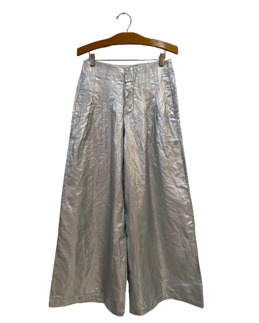 Culotte Metallic Linen Pants