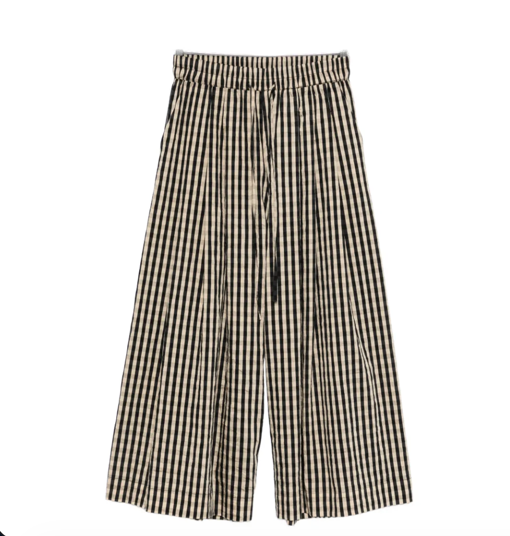 Gingham Wide Leg Pant