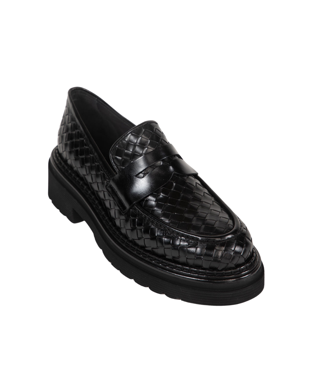 Siena Sierra Black Woven Loafer